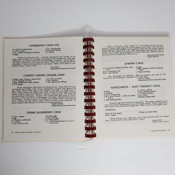 Vtg New England Sampler Cookbook The Massachusetts Nurses Foundation - Picture 8 of 11